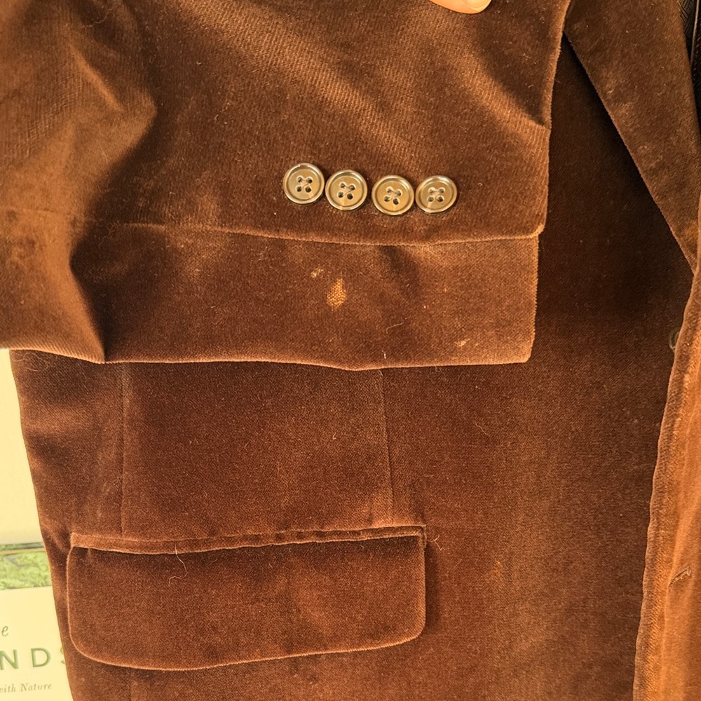 Men's Ralph Lauren velvet chocolate blazer - Picture 5 of 5